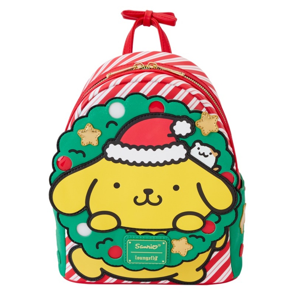 Loungefly Sanrio Pompompurin Santa‎ Hat Light Up Mini Backpack Exclusive